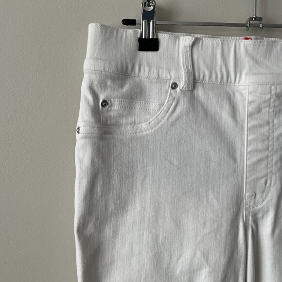 Spanx Every Wear Mid Rise Pull On Casual Ankle Skinny Jeans White Medium - Picture 5 of 8